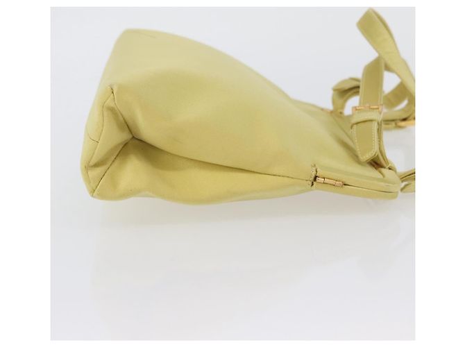 Borsa Tote PRADA Satin Giallo Oro Auth ARZ560 D'oro - vista 5