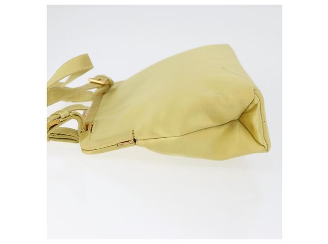 Borsa Tote PRADA Satin Giallo Oro Auth ARZ560 D'oro - vista 6