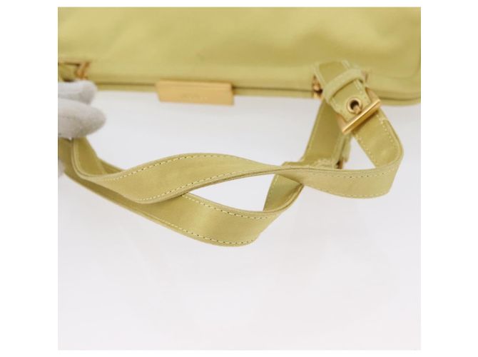 Borsa Tote PRADA Satin Giallo Oro Auth ARZ560 D'oro - vista 8