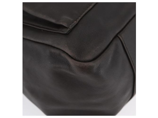 Bamboo Borsa a mano in pelle marrone con bambù GUCCI Argento Auth SW2156 - vista 10