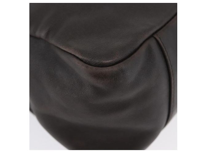 Bamboo Borsa a mano in pelle marrone con bambù GUCCI Argento Auth SW2156 - vista 12