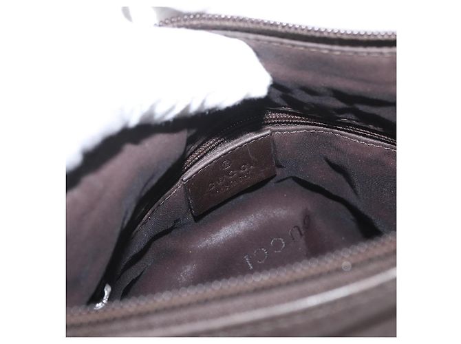 Bamboo Borsa a mano in pelle marrone con bambù GUCCI Argento Auth SW2156 - vista 16