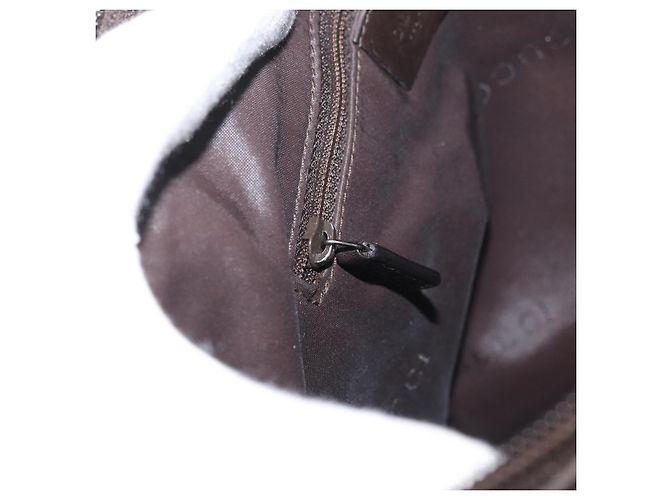 Bamboo Borsa a mano in pelle marrone con bambù GUCCI Argento Auth SW2156 - vista 21