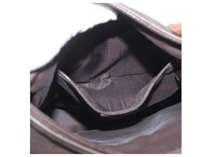Bamboo Borsa a mano in pelle marrone con bambù GUCCI Argento Auth SW2156 - vista 22