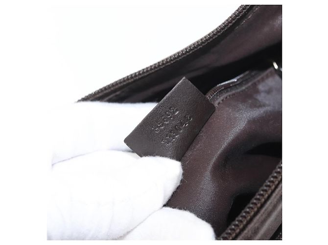 Bamboo Borsa a mano in pelle marrone con bambù GUCCI Argento Auth SW2156 - vista 23