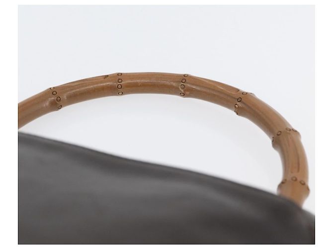 Bamboo Borsa a mano in pelle marrone con bambù GUCCI Argento Auth SW2156 - vista 8