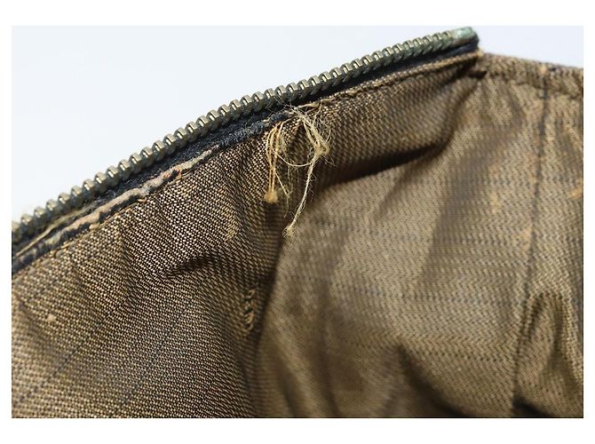 Borsa a mano in tela Zucca FENDI nera e marrone Auth LNZ693 Nero - vista 20