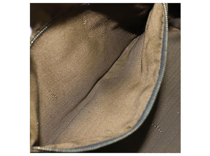 Borsa a mano in tela Zucca FENDI nera e marrone Auth LNZ693 Nero - vista 22