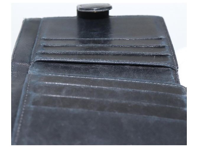 Billetera Bifold CHANEL de Piel Caviar Negra Oro CC Auth bs34185 Negro Dorado - vista 14