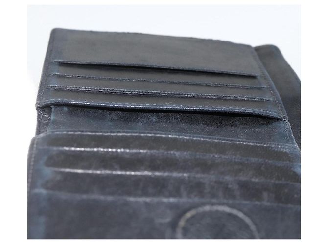 Billetera Bifold CHANEL de Piel Caviar Negra Oro CC Auth bs34185 Negro Dorado - vista 16