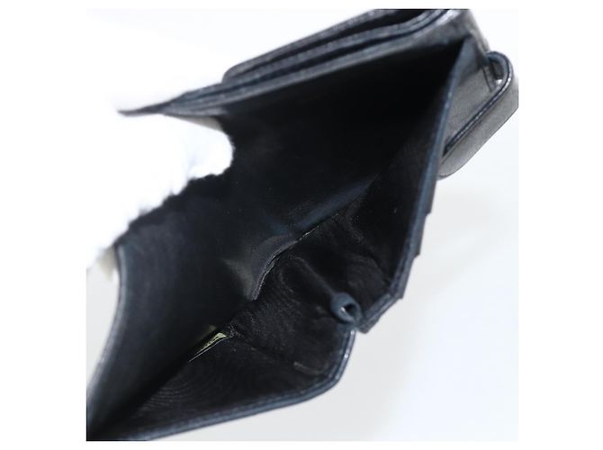 Billetera Bifold CHANEL de Piel Caviar Negra Oro CC Auth bs34185 Negro Dorado - vista 18