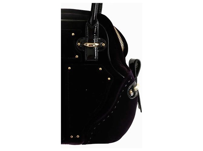Borsa a spalla Paule Ka in velluto viola - vista 5