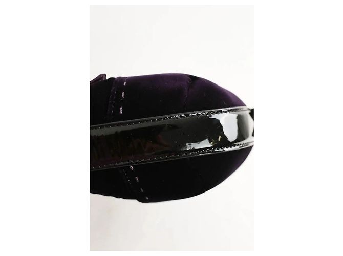 Borsa a spalla Paule Ka in velluto viola - vista 6