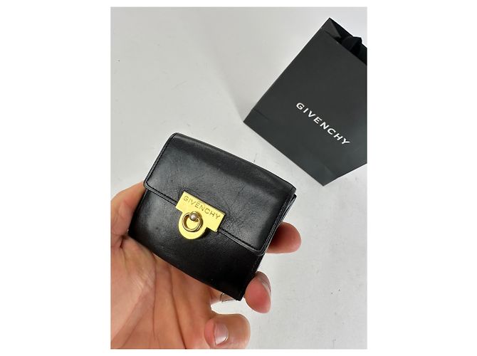 Porta-cartões / Bolsa de couro vintage Givenchy Preta Preto - vista 3