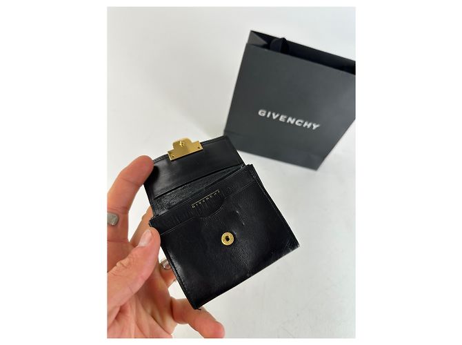 Porta-cartões / Bolsa de couro vintage Givenchy Preta Preto - vista 4