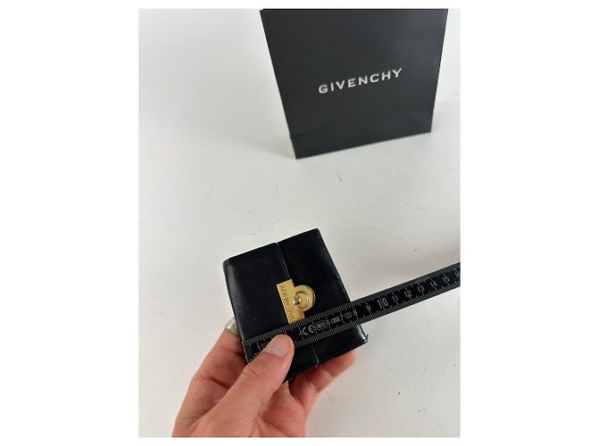 Porta-cartões / Bolsa de couro vintage Givenchy Preta Preto - vista 9