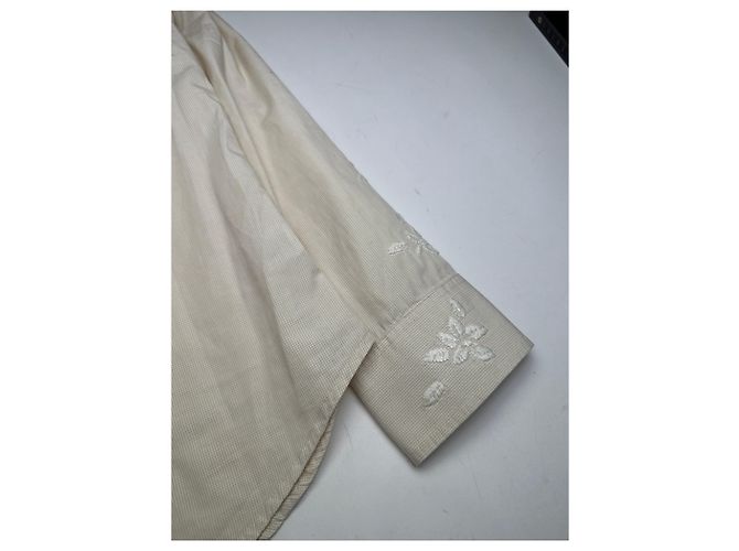 Vintage Kenzo Blumenbluse Weiß M - Ansicht 6