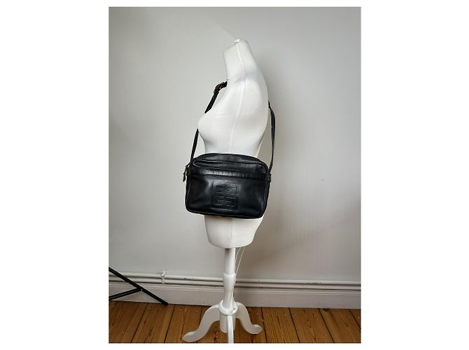 Vintage Givenchy Leder Schultertasche Schwarz - Ansicht 5