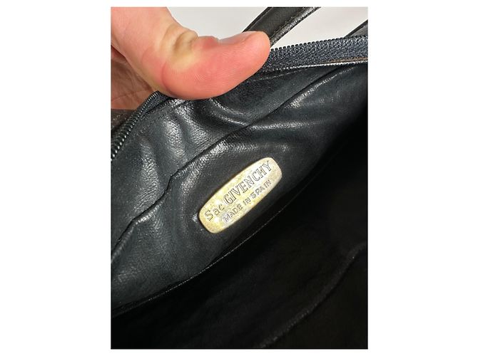 Vintage Givenchy Leder Schultertasche Schwarz - Ansicht 6
