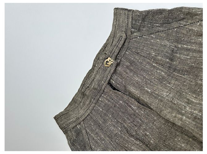 Vintage Dior Wool Pants M Grey Brown - view 2