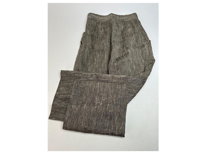 Vintage Dior Wool Pants M Grey Brown - view 9