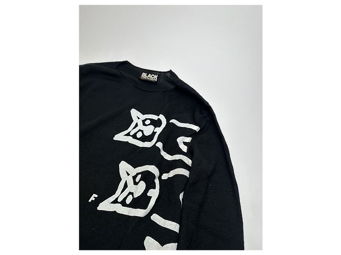 Comme Des Garcons Vintage Comme Des Garçons Wollpullover schwarz-weiß M - Ansicht 6