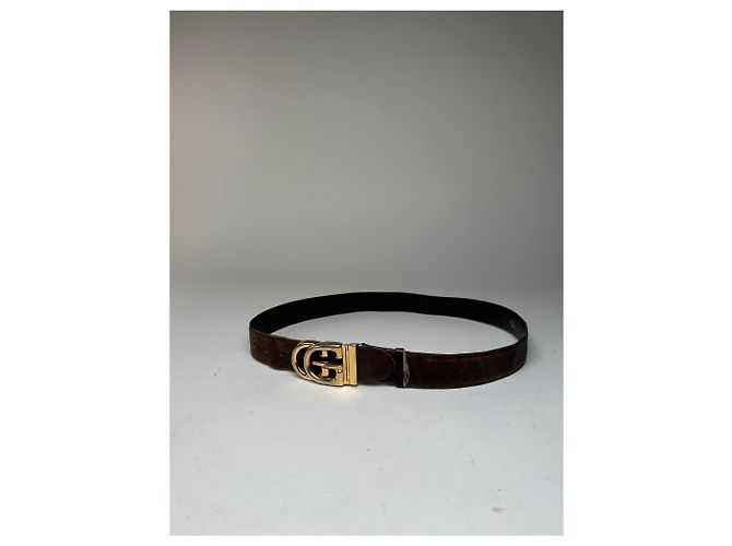 Cinto de couro GG vintage da Gucci marrom - vista 4