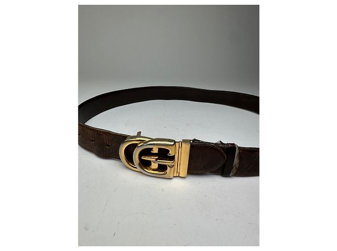 Cinto de couro GG vintage da Gucci marrom - vista 7