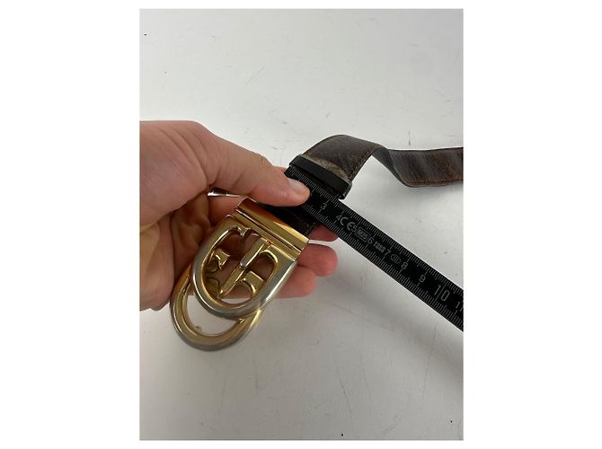 Cinto de couro GG vintage da Gucci marrom - vista 8