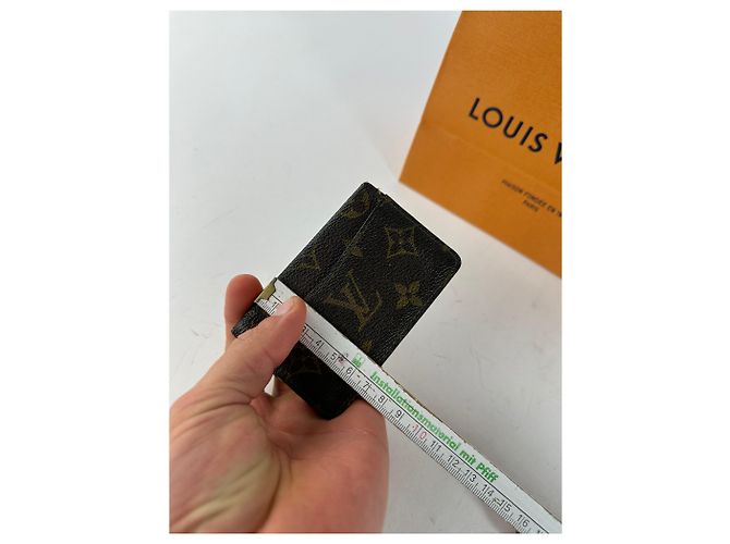 Vintage Louis Vuitton Leather Monogram Card Holder Brown - view 10