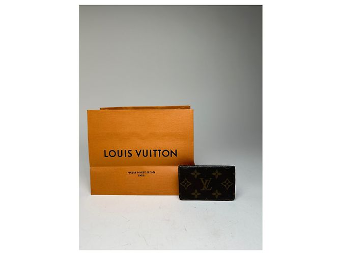 Vintage Louis Vuitton Leather Monogram Card Holder Brown - view 2