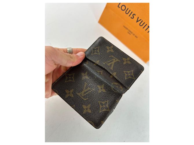 Vintage Louis Vuitton Leather Monogram Card Holder Brown - view 3