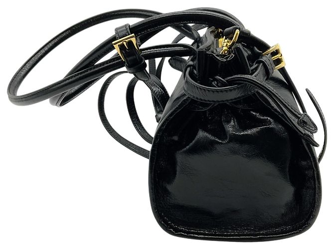 Borsa a spalla media Bonnie in pelle nera Prada Nero - vista 2