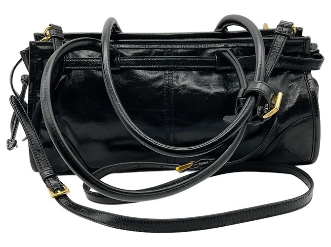 Borsa a spalla media Bonnie in pelle nera Prada Nero - vista 3