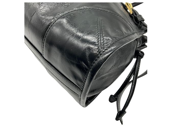 Borsa a spalla media Bonnie in pelle nera Prada Nero - vista 4