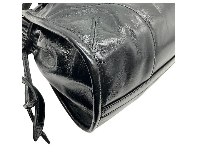 Borsa a spalla media Bonnie in pelle nera Prada Nero - vista 7