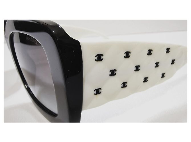 Occhiali da Sole Chanel Quadrati Bianchi e Neri - 5483 - c.1656/S6 Nero Bianco - vista 13