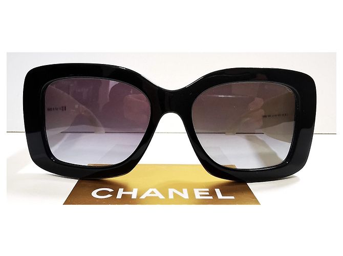 Occhiali da Sole Chanel Quadrati Bianchi e Neri - 5483 - c.1656/S6 Nero Bianco - vista 4