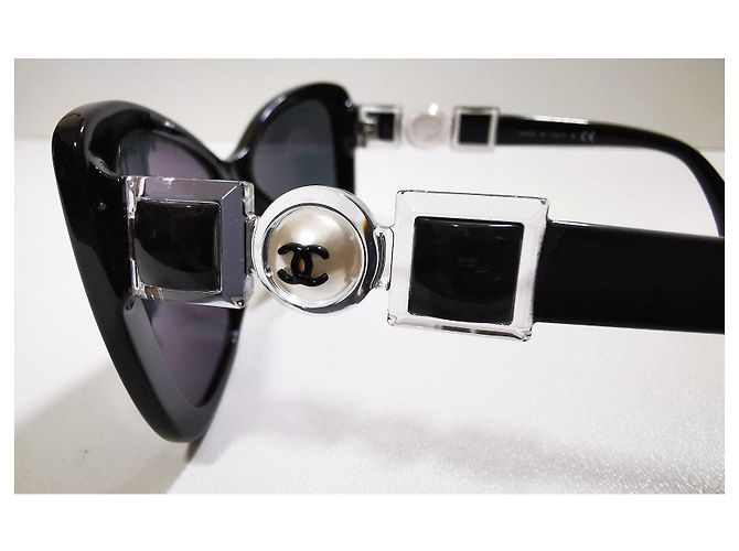 Gafas de sol Chanel Cat Eyes negras - 5445-H c.501/S4 - ¡Raro! Negro - vista 11