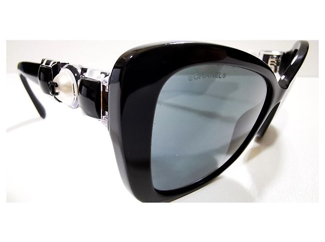 Gafas de sol Chanel Cat Eyes negras - 5445-H c.501/S4 - ¡Raro! Negro - vista 13
