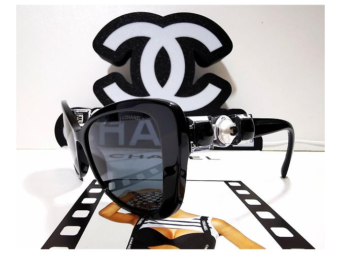 Gafas de sol Chanel Cat Eyes negras - 5445-H c.501/S4 - ¡Raro! Negro - vista 2