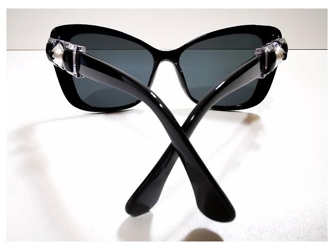 Gafas de sol Chanel Cat Eyes negras - 5445-H c.501/S4 - ¡Raro! Negro - vista 6