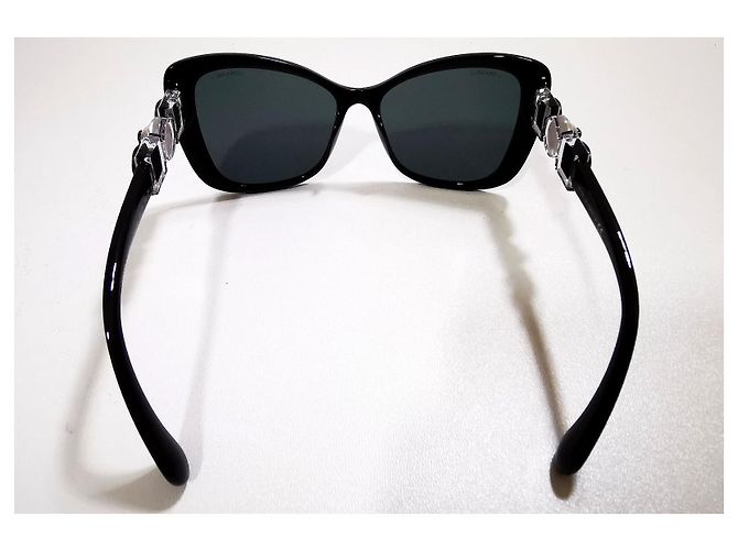 Gafas de sol Chanel Cat Eyes negras - 5445-H c.501/S4 - ¡Raro! Negro - vista 9