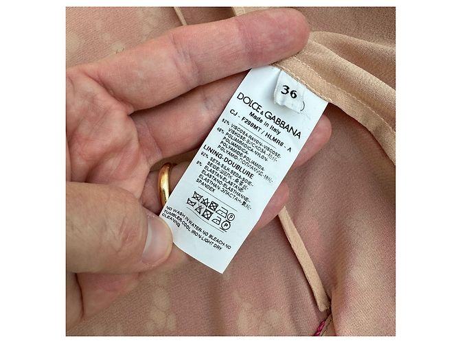Dolce & Gabbana Blazer aus rosa Spitze mit Blumenmuster Pink - Ansicht 11