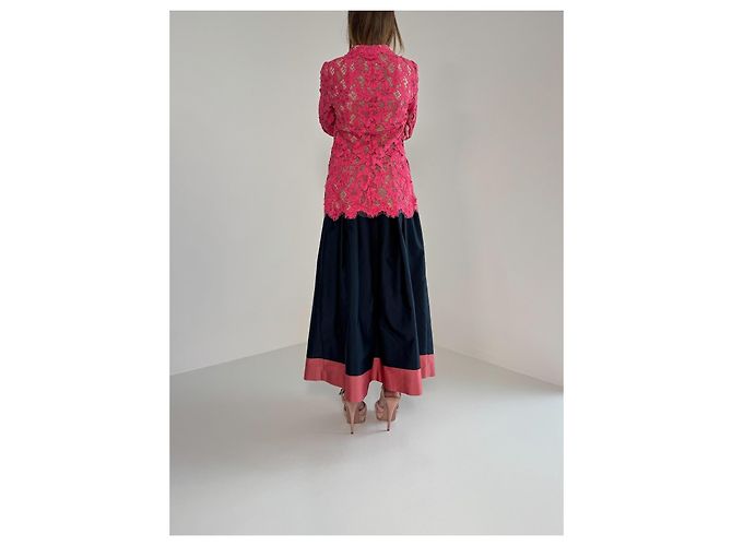 Dolce & Gabbana Blazer aus rosa Spitze mit Blumenmuster Pink - Ansicht 12