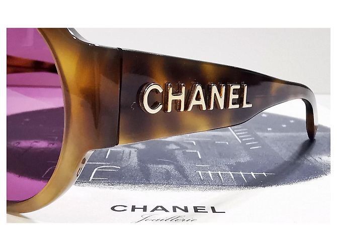 Gafas de sol redondas marrones de carey de Chanel - 5410 c.1662/83 Marrón claro - vista 14