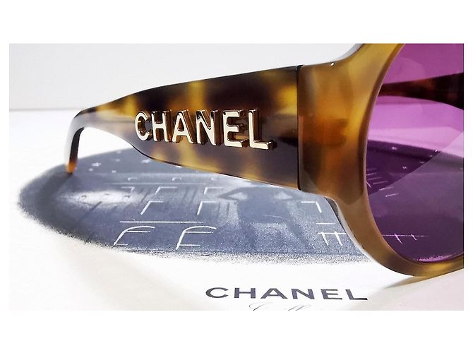 Gafas de sol redondas marrones de carey de Chanel - 5410 c.1662/83 Marrón claro - vista 15