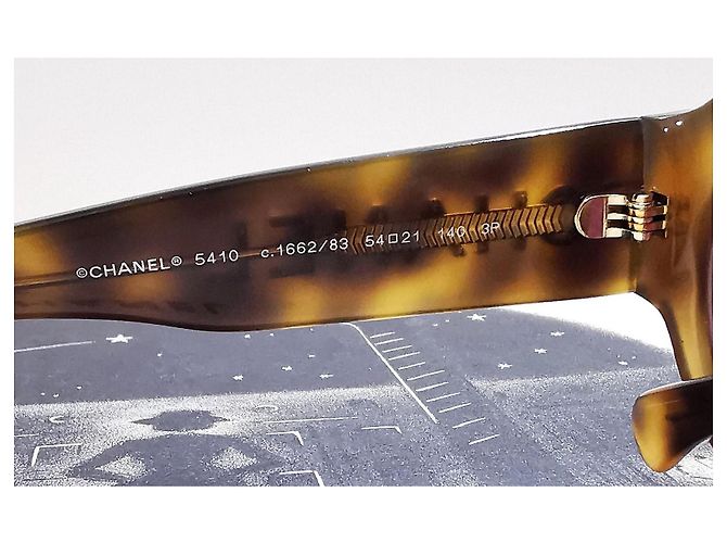 Gafas de sol redondas marrones de carey de Chanel - 5410 c.1662/83 Marrón claro - vista 19