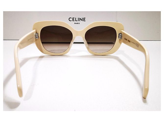Gafas de sol Céline Triomphe marfil ovaladas - CL40226U 25F Crema - vista 11