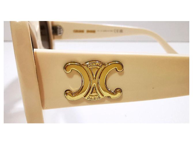 Gafas de sol Céline Triomphe marfil ovaladas - CL40226U 25F Crema - vista 13